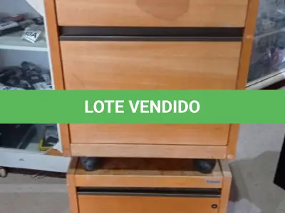 LOTE 473 - 02 GAVETEIROS COM RODINHAS DE 03 GAVETAS CADA. (NO ESTADO) ATENÇÃO! FAZER A VISITAÇÃO ANTES DE ARREMATAR, NÃO SABEMOS SE FUNCIONA, LEILÃO NÃO TEM GARANTIA E NEM DEVOLUÇÃO, SUJEITO A POSSÍVEIS AVARIAS VISÍVEIS/OCULTAS E/OU AUSÊNCIA DE COMPONENTES.