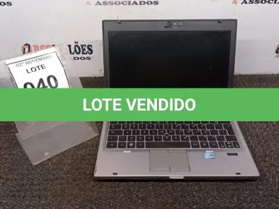 LOTE 040 - 01 NOTEBOOK CORE I5 MARCA HP. (NO ESTADO) ATENÇÃO! FAZER A VISITAÇÃO ANTES DE ARREMATAR, NÃO SABEMOS SE FUNCIONA, LEILÃO NÃO TEM GARANTIA E NEM DEVOLUÇÃO, SUJEITO A POSSÍVEIS AVARIAS VISÍVEIS/OCULTAS E/OU AUSÊNCIA DE COMPONENTES.