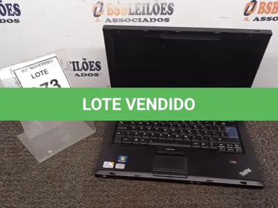 LOTE 073 - 01 NOTEBOOK MARCA LENOVO SÉRIE THINKPAD. (NO ESTADO) ATENÇÃO! FAZER A VISITAÇÃO ANTES DE ARREMATAR, NÃO SABEMOS SE FUNCIONA, LEILÃO NÃO TEM GARANTIA E NEM DEVOLUÇÃO, SUJEITO A POSSÍVEIS AVARIAS VISÍVEIS/OCULTAS E/OU AUSÊNCIA DE COMPONENTES.