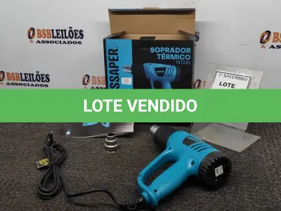 LOTE 160 - 01 SOPRADOR TÉRMICO 200W DUAS VELOCIDADES. (NO ESTADO) ATENÇÃO! FAZER A VISITAÇÃO ANTES DE ARREMATAR, NÃO SABEMOS SE FUNCIONA, LEILÃO NÃO TEM GARANTIA E NEM DEVOLUÇÃO, SUJEITO A POSSÍVEIS AVARIAS VISÍVEIS/OCULTAS E/OU AUSÊNCIA DE COMPONENTES.