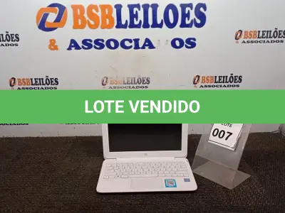 LOTE 007 - 01 NOTEBOOK MARCA HP. (NO ESTADO) ATENÇÃO! FAZER A VISITAÇÃO ANTES DE ARREMATAR, NÃO SABEMOS SE FUNCIONA, LEILÃO NÃO TEM GARANTIA E NEM DEVOLUÇÃO, SUJEITO A POSSÍVEIS AVARIAS VISÍVEIS/OCULTAS E/OU AUSÊNCIA DE COMPONENTES.