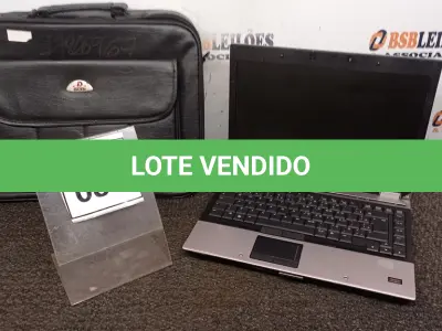 LOTE 088 - 01 NOTEBOOK SÉRIE ELITEBOOK MARCA HP COM MALETA. (NO ESTADO) ATENÇÃO! FAZER A VISITAÇÃO ANTES DE ARREMATAR, NÃO SABEMOS SE FUNCIONA, LEILÃO NÃO TEM GARANTIA E NEM DEVOLUÇÃO, SUJEITO A POSSÍVEIS AVARIAS VISÍVEIS/OCULTAS E/OU AUSÊNCIA DE COMPONENTES.