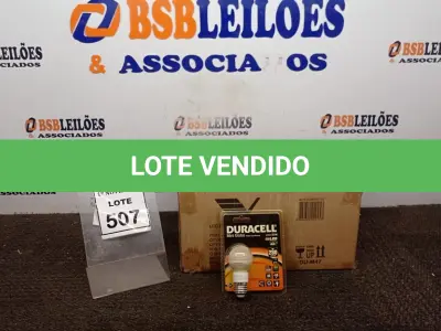 LOTE 507 - 01 CAIXA COM 20 LÂMPADAS MINI GLOBO MARCA DURACELL. (NO ESTADO) ATENÇÃO! FAZER A VISITAÇÃO ANTES DE ARREMATAR, NÃO SABEMOS SE FUNCIONA, LEILÃO NÃO TEM GARANTIA E NEM DEVOLUÇÃO, SUJEITO A POSSÍVEIS AVARIAS VISÍVEIS/OCULTAS E/OU AUSÊNCIA DE COMPONENTES.