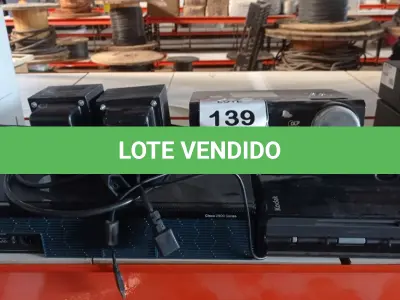 LOTE 139 - 01 SCANNER MODELO I940 MARCA KODAK, 02 PROJETORES MARCA LG, 01 ROTEADOR CISCO 2900 SERIES E 02 TRANSFORMADORES. (NO ESTADO) ATENÇÃO! FAZER A VISITAÇÃO ANTES DE ARREMATAR, NÃO SABEMOS SE FUNCIONA, LEILÃO NÃO TEM GARANTIA E NEM DEVOLUÇÃO, SUJEITO A POSSÍVEIS AVARIAS VISÍVEIS/OCULTAS E/OU AUSÊNCIA DE COMPONENTES.