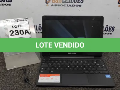 LOTE 230 - 01 NOTEBOOK TELA 11.6’’ 2GB DE MEMÓRIA MARCA SAMSUNG. (NO ESTADO) ATENÇÃO! FAZER A VISITAÇÃO ANTES DE ARREMATAR, NÃO SABEMOS SE FUNCIONA, LEILÃO NÃO TEM GARANTIA E NEM DEVOLUÇÃO, SUJEITO A POSSÍVEIS AVARIAS VISÍVEIS/OCULTAS E/OU AUSÊNCIA DE COMPONENTES.