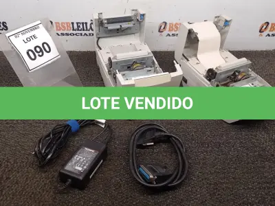 LOTE 090 - 02 IMPRESSORAS DE CUPOM MARCA DIEBOLD COM 01 FONTE. (NO ESTADO) ATENÇÃO! FAZER A VISITAÇÃO ANTES DE ARREMATAR, NÃO SABEMOS SE FUNCIONA, LEILÃO NÃO TEM GARANTIA E NEM DEVOLUÇÃO, SUJEITO A POSSÍVEIS AVARIAS VISÍVEIS/OCULTAS E/OU AUSÊNCIA DE COMPONENTES.
