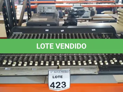 LOTE 423 - 01 MESA DE SOM 24 CANAIS MODELO SR24.4-VLZ PRO MARCA MAKIE. (NO ESTADO) ATENÇÃO! FAZER A VISITAÇÃO ANTES DE ARREMATAR, NÃO SABEMOS SE FUNCIONA, LEILÃO NÃO TEM GARANTIA E NEM DEVOLUÇÃO, SUJEITO A POSSÍVEIS AVARIAS VISÍVEIS/OCULTAS E/OU AUSÊNCIA DE COMPONENTES.