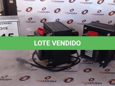 LOTE 115 - 02 TRANSFORMADORES. (NO ESTADO) ATENÇÃO! FAZER A VISITAÇÃO ANTES DE ARREMATAR, NÃO SABEMOS SE FUNCIONA, LEILÃO NÃO TEM GARANTIA E NEM DEVOLUÇÃO, SUJEITO A POSSÍVEIS AVARIAS VISÍVEIS/OCULTAS E/OU AUSÊNCIA DE COMPONENTES.