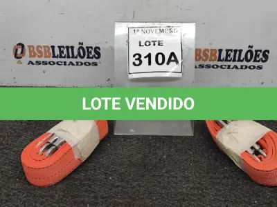 LOTE 310 - 02 CINTAS DE SEGURANÇA. (NO ESTADO) ATENÇÃO! FAZER A VISITAÇÃO ANTES DE ARREMATAR, NÃO SABEMOS SE FUNCIONA, LEILÃO NÃO TEM GARANTIA E NEM DEVOLUÇÃO, SUJEITO A POSSÍVEIS AVARIAS VISÍVEIS/OCULTAS E/OU AUSÊNCIA DE COMPONENTES.