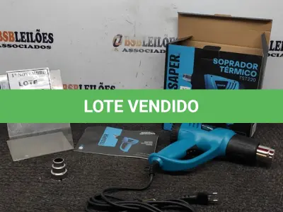LOTE 120 - 01 SOPRADOR TÉRMICO 220V 2000W DUAS VELOCIDADES (NOVO) (NO ESTADO) ATENÇÃO! FAZER A VISITAÇÃO ANTES DE ARREMATAR, NÃO SABEMOS SE FUNCIONA, LEILÃO NÃO TEM GARANTIA E NEM DEVOLUÇÃO, SUJEITO A POSSÍVEIS AVARIAS VISÍVEIS/OCULTAS E/OU AUSÊNCIA DE COMPONENTES.