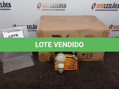 LOTE 507 - 01 CAIXA COM 20 LÂMPADAS MINI GLOBO MARCA DURACELL. (NO ESTADO) ATENÇÃO! FAZER A VISITAÇÃO ANTES DE ARREMATAR, NÃO SABEMOS SE FUNCIONA, LEILÃO NÃO TEM GARANTIA E NEM DEVOLUÇÃO, SUJEITO A POSSÍVEIS AVARIAS VISÍVEIS/OCULTAS E/OU AUSÊNCIA DE COMPONENTES.