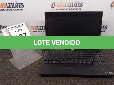 LOTE 037 - 01 NOTEBOOK MARCA HP. (NO ESTADO) ATENÇÃO! FAZER A VISITAÇÃO ANTES DE ARREMATAR, NÃO SABEMOS SE FUNCIONA, LEILÃO NÃO TEM GARANTIA E NEM DEVOLUÇÃO, SUJEITO A POSSÍVEIS AVARIAS VISÍVEIS/OCULTAS E/OU AUSÊNCIA DE COMPONENTES.