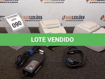 LOTE 090 - 02 IMPRESSORAS DE CUPOM MARCA DIEBOLD COM 01 FONTE. (NO ESTADO) ATENÇÃO! FAZER A VISITAÇÃO ANTES DE ARREMATAR, NÃO SABEMOS SE FUNCIONA, LEILÃO NÃO TEM GARANTIA E NEM DEVOLUÇÃO, SUJEITO A POSSÍVEIS AVARIAS VISÍVEIS/OCULTAS E/OU AUSÊNCIA DE COMPONENTES.