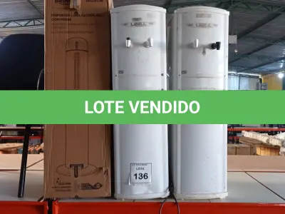 LOTE 136 - 02 BEBEDOUROS PARA GARRAFÃO MARCA IBBL E 01 DISPENSE PARA ÁLCOOL EM GEL COM PEDAL. (NO ESTADO) ATENÇÃO! FAZER A VISITAÇÃO ANTES DE ARREMATAR, NÃO SABEMOS SE FUNCIONA, LEILÃO NÃO TEM GARANTIA E NEM DEVOLUÇÃO, SUJEITO A POSSÍVEIS AVARIAS VISÍVEIS/OCULTAS E/OU AUSÊNCIA DE COMPONENTES.