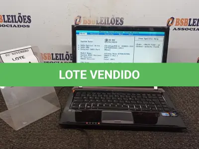 LOTE 061 - 01 NOTEBOOK CORE I7 HD 500 MARCA ITAUTEC. (NO ESTADO) ATENÇÃO! FAZER A VISITAÇÃO ANTES DE ARREMATAR, NÃO SABEMOS SE FUNCIONA, LEILÃO NÃO TEM GARANTIA E NEM DEVOLUÇÃO, SUJEITO A POSSÍVEIS AVARIAS VISÍVEIS/OCULTAS E/OU AUSÊNCIA DE COMPONENTES.
