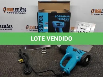 LOTE 160 - 01 SOPRADOR TÉRMICO 200W DUAS VELOCIDADES. (NO ESTADO) ATENÇÃO! FAZER A VISITAÇÃO ANTES DE ARREMATAR, NÃO SABEMOS SE FUNCIONA, LEILÃO NÃO TEM GARANTIA E NEM DEVOLUÇÃO, SUJEITO A POSSÍVEIS AVARIAS VISÍVEIS/OCULTAS E/OU AUSÊNCIA DE COMPONENTES.