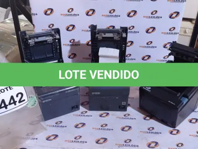 LOTE 442 - 03 IMPRESSORAS DE CUPOM MARCAS EPSON E BEMATECH. (NO ESTADO) ATENÇÃO! FAZER A VISITAÇÃO ANTES DE ARREMATAR, NÃO SABEMOS SE FUNCIONA, LEILÃO NÃO TEM GARANTIA E NEM DEVOLUÇÃO, SUJEITO A POSSÍVEIS AVARIAS VISÍVEIS/OCULTAS E/OU AUSÊNCIA DE COMPONENTES.