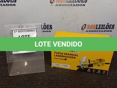LOTE 195 - 01 TUPIA MANUAL LAMINADORA 600W 220V (PRODUTO NOVO). (NO ESTADO) ATENÇÃO! FAZER A VISITAÇÃO ANTES DE ARREMATAR, NÃO SABEMOS SE FUNCIONA, LEILÃO NÃO TEM GARANTIA E NEM DEVOLUÇÃO, SUJEITO A POSSÍVEIS AVARIAS VISÍVEIS/OCULTAS E/OU AUSÊNCIA DE COMPONENTES.