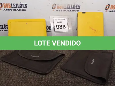 LOTE 083 - 02 TABLETS MARCA POSITIVO COM CAPA. (NO ESTADO) ATENÇÃO! FAZER A VISITAÇÃO ANTES DE ARREMATAR, NÃO SABEMOS SE FUNCIONA, LEILÃO NÃO TEM GARANTIA E NEM DEVOLUÇÃO, SUJEITO A POSSÍVEIS AVARIAS VISÍVEIS/OCULTAS E/OU AUSÊNCIA DE COMPONENTES.