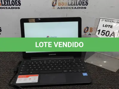 LOTE 150 - 01 NOTEBOOK TELA 11.6’’ 2GB DE MEMÓRIA MARCA SAMSUNG. (NO ESTADO) ATENÇÃO! FAZER A VISITAÇÃO ANTES DE ARREMATAR, NÃO SABEMOS SE FUNCIONA, LEILÃO NÃO TEM GARANTIA E NEM DEVOLUÇÃO, SUJEITO A POSSÍVEIS AVARIAS VISÍVEIS/OCULTAS E/OU AUSÊNCIA DE COMPONENTES.