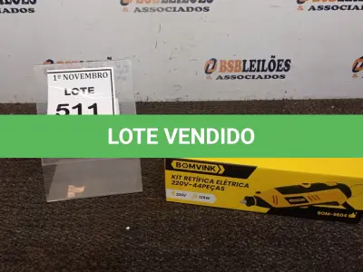 LOTE 511 - 01 KIT RETÍFICA ELÉTRICA 220V 44 PEÇAS. (NO ESTADO) ATENÇÃO! FAZER A VISITAÇÃO ANTES DE ARREMATAR, NÃO SABEMOS SE FUNCIONA, LEILÃO NÃO TEM GARANTIA E NEM DEVOLUÇÃO, SUJEITO A POSSÍVEIS AVARIAS VISÍVEIS/OCULTAS E/OU AUSÊNCIA DE COMPONENTES.