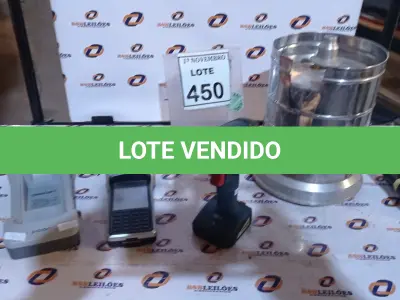 LOTE 450 - 01 MÁQUINA DE CARTÃO MARCA PIDION, 01 PARAFUSADEIRA A BATERIA MARCA BOSCH E 01 MOTOR DE ESPREMEDOR INDUSTRIAL. (NO ESTADO) ATENÇÃO! FAZER A VISITAÇÃO ANTES DE ARREMATAR, NÃO SABEMOS SE FUNCIONA, LEILÃO NÃO TEM GARANTIA E NEM DEVOLUÇÃO, SUJEITO A POSSÍVEIS AVARIAS VISÍVEIS/OCULTAS E/OU AUSÊNCIA DE COMPONENTES.