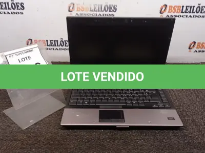 LOTE 006 - 01 NOTEBOOK SÉRIE ELITEBOOK MARCA HP. (NO ESTADO) ATENÇÃO! FAZER A VISITAÇÃO ANTES DE ARREMATAR, NÃO SABEMOS SE FUNCIONA, LEILÃO NÃO TEM GARANTIA E NEM DEVOLUÇÃO, SUJEITO A POSSÍVEIS AVARIAS VISÍVEIS/OCULTAS E/OU AUSÊNCIA DE COMPONENTES.