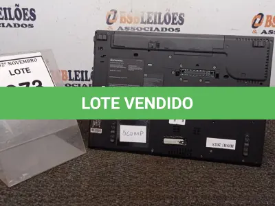 LOTE 073 - 01 NOTEBOOK MARCA LENOVO SÉRIE THINKPAD. (NO ESTADO) ATENÇÃO! FAZER A VISITAÇÃO ANTES DE ARREMATAR, NÃO SABEMOS SE FUNCIONA, LEILÃO NÃO TEM GARANTIA E NEM DEVOLUÇÃO, SUJEITO A POSSÍVEIS AVARIAS VISÍVEIS/OCULTAS E/OU AUSÊNCIA DE COMPONENTES.