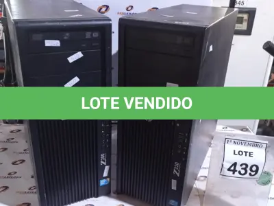 LOTE 439 - 02 ESTAÇÕES DE TRABALHO MODELO HP Z220 MARCA HP. (NO ESTADO) ATENÇÃO! FAZER A VISITAÇÃO ANTES DE ARREMATAR, NÃO SABEMOS SE FUNCIONA, LEILÃO NÃO TEM GARANTIA E NEM DEVOLUÇÃO, SUJEITO A POSSÍVEIS AVARIAS VISÍVEIS/OCULTAS E/OU AUSÊNCIA DE COMPONENTES.