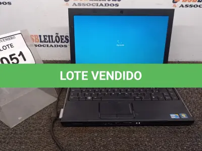 LOTE 051 - 01 NOTEBOOK CORE I3 MARCA DELL. (NO ESTADO) ATENÇÃO! FAZER A VISITAÇÃO ANTES DE ARREMATAR, NÃO SABEMOS SE FUNCIONA, LEILÃO NÃO TEM GARANTIA E NEM DEVOLUÇÃO, SUJEITO A POSSÍVEIS AVARIAS VISÍVEIS/OCULTAS E/OU AUSÊNCIA DE COMPONENTES.