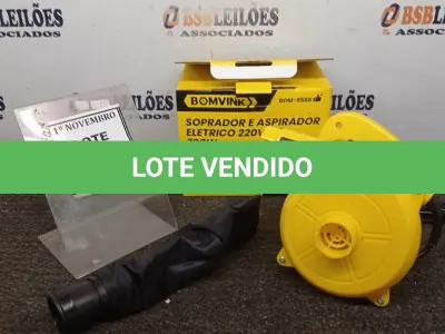 LOTE 510 - 01 SOPRADOR E ASPIRADOR ELÉTRICO 220V 700W 13600RPM (PRODUTO NOVO) (NO ESTADO) ATENÇÃO! FAZER A VISITAÇÃO ANTES DE ARREMATAR, NÃO SABEMOS SE FUNCIONA, LEILÃO NÃO TEM GARANTIA E NEM DEVOLUÇÃO, SUJEITO A POSSÍVEIS AVARIAS VISÍVEIS/OCULTAS E/OU AUSÊNCIA DE COMPONENTES.