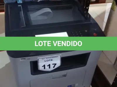 LOTE 117 - 01 IMPRESSORA MULTIFUNCIONAL MODELO SCX-5835NX MARCA SAMSUNG. (NO ESTADO) ATENÇÃO! FAZER A VISITAÇÃO ANTES DE ARREMATAR, NÃO SABEMOS SE FUNCIONA, LEILÃO NÃO TEM GARANTIA E NEM DEVOLUÇÃO, SUJEITO A POSSÍVEIS AVARIAS VISÍVEIS/OCULTAS E/OU AUSÊNCIA DE COMPONENTES.