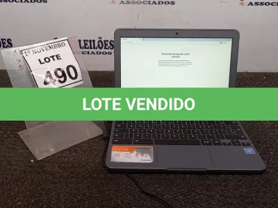 LOTE 490 - 01 NOTEBOOK TELA 11.6’’ 2GB DE MEMÓRIA MARCA SAMSUNG. (NO ESTADO) ATENÇÃO! FAZER A VISITAÇÃO ANTES DE ARREMATAR, NÃO SABEMOS SE FUNCIONA, LEILÃO NÃO TEM GARANTIA E NEM DEVOLUÇÃO, SUJEITO A POSSÍVEIS AVARIAS VISÍVEIS/OCULTAS E/OU AUSÊNCIA DE COMPONENTES.