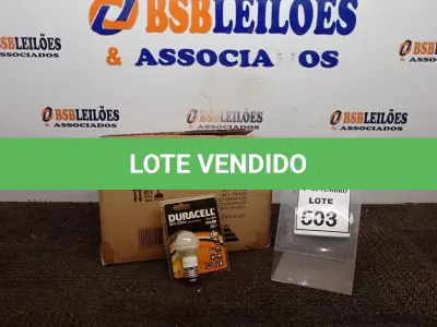 LOTE 503 - 01 CAIXA COM 20 LÂMPADAS MINI GLOBO MARCA DURACELL. (NO ESTADO) ATENÇÃO! FAZER A VISITAÇÃO ANTES DE ARREMATAR, NÃO SABEMOS SE FUNCIONA, LEILÃO NÃO TEM GARANTIA E NEM DEVOLUÇÃO, SUJEITO A POSSÍVEIS AVARIAS VISÍVEIS/OCULTAS E/OU AUSÊNCIA DE COMPONENTES.