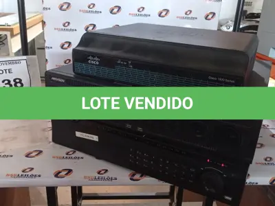 LOTE 138 - 01 ROTEADOR CISCO 1900 SERIES E 02 DVR MARCAS HIKIVISION E INTELBRAS. (NO ESTADO) ATENÇÃO! FAZER A VISITAÇÃO ANTES DE ARREMATAR, NÃO SABEMOS SE FUNCIONA, LEILÃO NÃO TEM GARANTIA E NEM DEVOLUÇÃO, SUJEITO A POSSÍVEIS AVARIAS VISÍVEIS/OCULTAS E/OU AUSÊNCIA DE COMPONENTES.