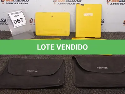 LOTE 067 - 02 TABLETS MARCA POSITIVO COM CAPA. (NO ESTADO) ATENÇÃO! FAZER A VISITAÇÃO ANTES DE ARREMATAR, NÃO SABEMOS SE FUNCIONA, LEILÃO NÃO TEM GARANTIA E NEM DEVOLUÇÃO, SUJEITO A POSSÍVEIS AVARIAS VISÍVEIS/OCULTAS E/OU AUSÊNCIA DE COMPONENTES.