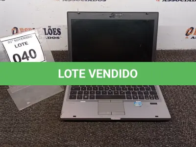 LOTE 040 - 01 NOTEBOOK CORE I5 MARCA HP. (NO ESTADO) ATENÇÃO! FAZER A VISITAÇÃO ANTES DE ARREMATAR, NÃO SABEMOS SE FUNCIONA, LEILÃO NÃO TEM GARANTIA E NEM DEVOLUÇÃO, SUJEITO A POSSÍVEIS AVARIAS VISÍVEIS/OCULTAS E/OU AUSÊNCIA DE COMPONENTES.