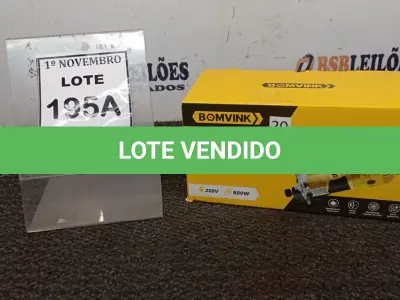 LOTE 195 - 01 TUPIA MANUAL LAMINADORA 600W 220V (PRODUTO NOVO). (NO ESTADO) ATENÇÃO! FAZER A VISITAÇÃO ANTES DE ARREMATAR, NÃO SABEMOS SE FUNCIONA, LEILÃO NÃO TEM GARANTIA E NEM DEVOLUÇÃO, SUJEITO A POSSÍVEIS AVARIAS VISÍVEIS/OCULTAS E/OU AUSÊNCIA DE COMPONENTES.