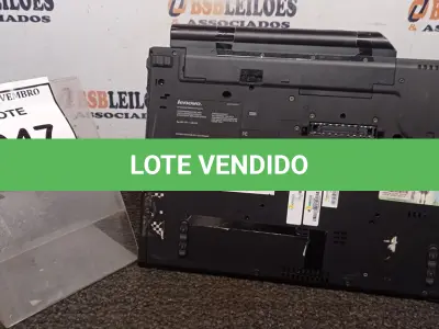 LOTE 047 - 01 NOTEBOOK MARCA LENOVO SÉRIE THINKPAD. (NO ESTADO) ATENÇÃO! FAZER A VISITAÇÃO ANTES DE ARREMATAR, NÃO SABEMOS SE FUNCIONA, LEILÃO NÃO TEM GARANTIA E NEM DEVOLUÇÃO, SUJEITO A POSSÍVEIS AVARIAS VISÍVEIS/OCULTAS E/OU AUSÊNCIA DE COMPONENTES.