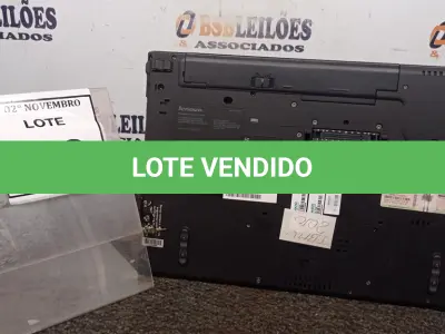 LOTE 052 - 01 NOTEBOOK MARCA LENOVO SÉRIE THINKPAD. (NO ESTADO) ATENÇÃO! FAZER A VISITAÇÃO ANTES DE ARREMATAR, NÃO SABEMOS SE FUNCIONA, LEILÃO NÃO TEM GARANTIA E NEM DEVOLUÇÃO, SUJEITO A POSSÍVEIS AVARIAS VISÍVEIS/OCULTAS E/OU AUSÊNCIA DE COMPONENTES.