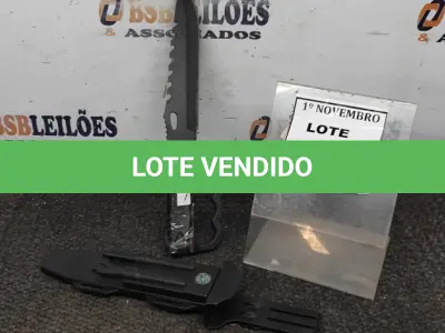 LOTE 070 - 01 FACA TÁTICA COM SOCO INGLÊS NO CABO PEDERNEIRA E AMOLADOR BAINHA DE ABS TAMANHO TOTAL 30CM. (NO ESTADO) ATENÇÃO! FAZER A VISITAÇÃO ANTES DE ARREMATAR, NÃO SABEMOS SE FUNCIONA, LEILÃO NÃO TEM GARANTIA E NEM DEVOLUÇÃO, SUJEITO A POSSÍVEIS AVARIAS VISÍVEIS/OCULTAS E/OU AUSÊNCIA DE COMPONENTES.