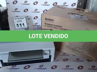 LOTE 111 - 01 SCANNER MARCA AVISION. (NO ESTADO) ATENÇÃO! FAZER A VISITAÇÃO ANTES DE ARREMATAR, NÃO SABEMOS SE FUNCIONA, LEILÃO NÃO TEM GARANTIA E NEM DEVOLUÇÃO, SUJEITO A POSSÍVEIS AVARIAS VISÍVEIS/OCULTAS E/OU AUSÊNCIA DE COMPONENTES.