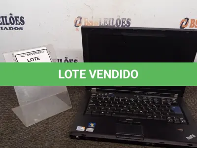 LOTE 073 - 01 NOTEBOOK MARCA LENOVO SÉRIE THINKPAD. (NO ESTADO) ATENÇÃO! FAZER A VISITAÇÃO ANTES DE ARREMATAR, NÃO SABEMOS SE FUNCIONA, LEILÃO NÃO TEM GARANTIA E NEM DEVOLUÇÃO, SUJEITO A POSSÍVEIS AVARIAS VISÍVEIS/OCULTAS E/OU AUSÊNCIA DE COMPONENTES.