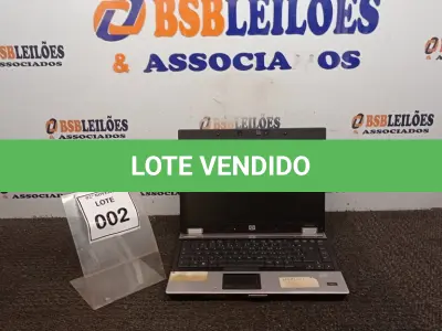 LOTE 002 - 01 NOTEBOOK SÉRIE ELITEBOOK MARCA HP. (NO ESTADO) ATENÇÃO! FAZER A VISITAÇÃO ANTES DE ARREMATAR, NÃO SABEMOS SE FUNCIONA, LEILÃO NÃO TEM GARANTIA E NEM DEVOLUÇÃO, SUJEITO A POSSÍVEIS AVARIAS VISÍVEIS/OCULTAS E/OU AUSÊNCIA DE COMPONENTES.