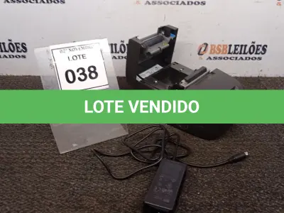 LOTE 038 - 01 IMPRESSORA DE CUPOM MARCA DIEBOLD COM FONTE. (NO ESTADO) ATENÇÃO! FAZER A VISITAÇÃO ANTES DE ARREMATAR, NÃO SABEMOS SE FUNCIONA, LEILÃO NÃO TEM GARANTIA E NEM DEVOLUÇÃO, SUJEITO A POSSÍVEIS AVARIAS VISÍVEIS/OCULTAS E/OU AUSÊNCIA DE COMPONENTES.