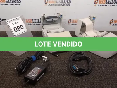 LOTE 090 - 02 IMPRESSORAS DE CUPOM MARCA DIEBOLD COM 01 FONTE. (NO ESTADO) ATENÇÃO! FAZER A VISITAÇÃO ANTES DE ARREMATAR, NÃO SABEMOS SE FUNCIONA, LEILÃO NÃO TEM GARANTIA E NEM DEVOLUÇÃO, SUJEITO A POSSÍVEIS AVARIAS VISÍVEIS/OCULTAS E/OU AUSÊNCIA DE COMPONENTES.