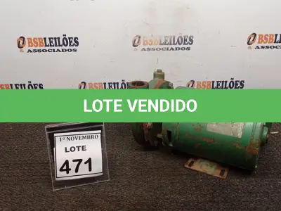 LOTE 471 - 01 BOMBA D’ÁGUA. (NO ESTADO) ATENÇÃO! FAZER A VISITAÇÃO ANTES DE ARREMATAR, NÃO SABEMOS SE FUNCIONA, LEILÃO NÃO TEM GARANTIA E NEM DEVOLUÇÃO, SUJEITO A POSSÍVEIS AVARIAS VISÍVEIS/OCULTAS E/OU AUSÊNCIA DE COMPONENTES.