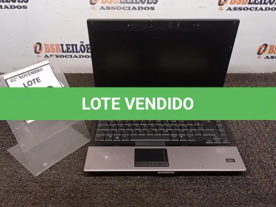 LOTE 006 - 01 NOTEBOOK SÉRIE ELITEBOOK MARCA HP. (NO ESTADO) ATENÇÃO! FAZER A VISITAÇÃO ANTES DE ARREMATAR, NÃO SABEMOS SE FUNCIONA, LEILÃO NÃO TEM GARANTIA E NEM DEVOLUÇÃO, SUJEITO A POSSÍVEIS AVARIAS VISÍVEIS/OCULTAS E/OU AUSÊNCIA DE COMPONENTES.
