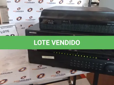 LOTE 138 - 01 ROTEADOR CISCO 1900 SERIES E 02 DVR MARCAS HIKIVISION E INTELBRAS. (NO ESTADO) ATENÇÃO! FAZER A VISITAÇÃO ANTES DE ARREMATAR, NÃO SABEMOS SE FUNCIONA, LEILÃO NÃO TEM GARANTIA E NEM DEVOLUÇÃO, SUJEITO A POSSÍVEIS AVARIAS VISÍVEIS/OCULTAS E/OU AUSÊNCIA DE COMPONENTES.