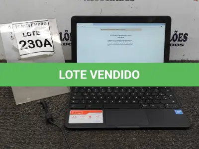 LOTE 230 - 01 NOTEBOOK TELA 11.6’’ 2GB DE MEMÓRIA MARCA SAMSUNG. (NO ESTADO) ATENÇÃO! FAZER A VISITAÇÃO ANTES DE ARREMATAR, NÃO SABEMOS SE FUNCIONA, LEILÃO NÃO TEM GARANTIA E NEM DEVOLUÇÃO, SUJEITO A POSSÍVEIS AVARIAS VISÍVEIS/OCULTAS E/OU AUSÊNCIA DE COMPONENTES.